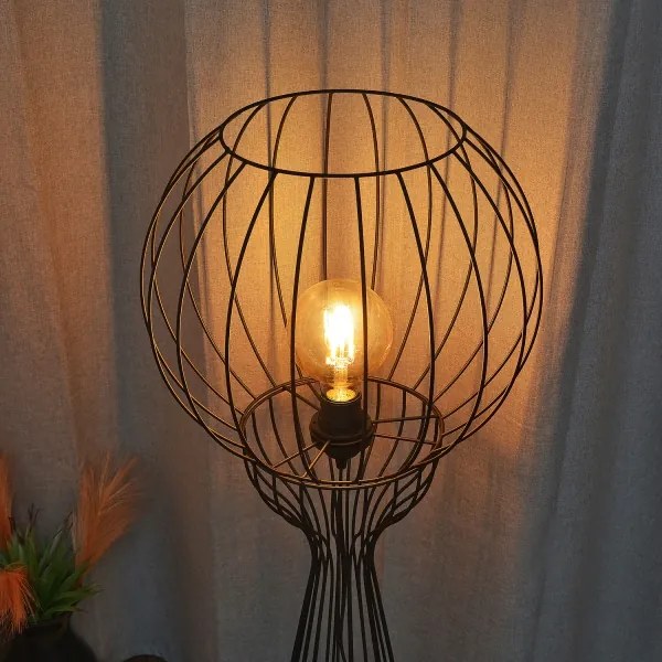 Lampada da terra MERCURE 1xE27/15W/230V nera