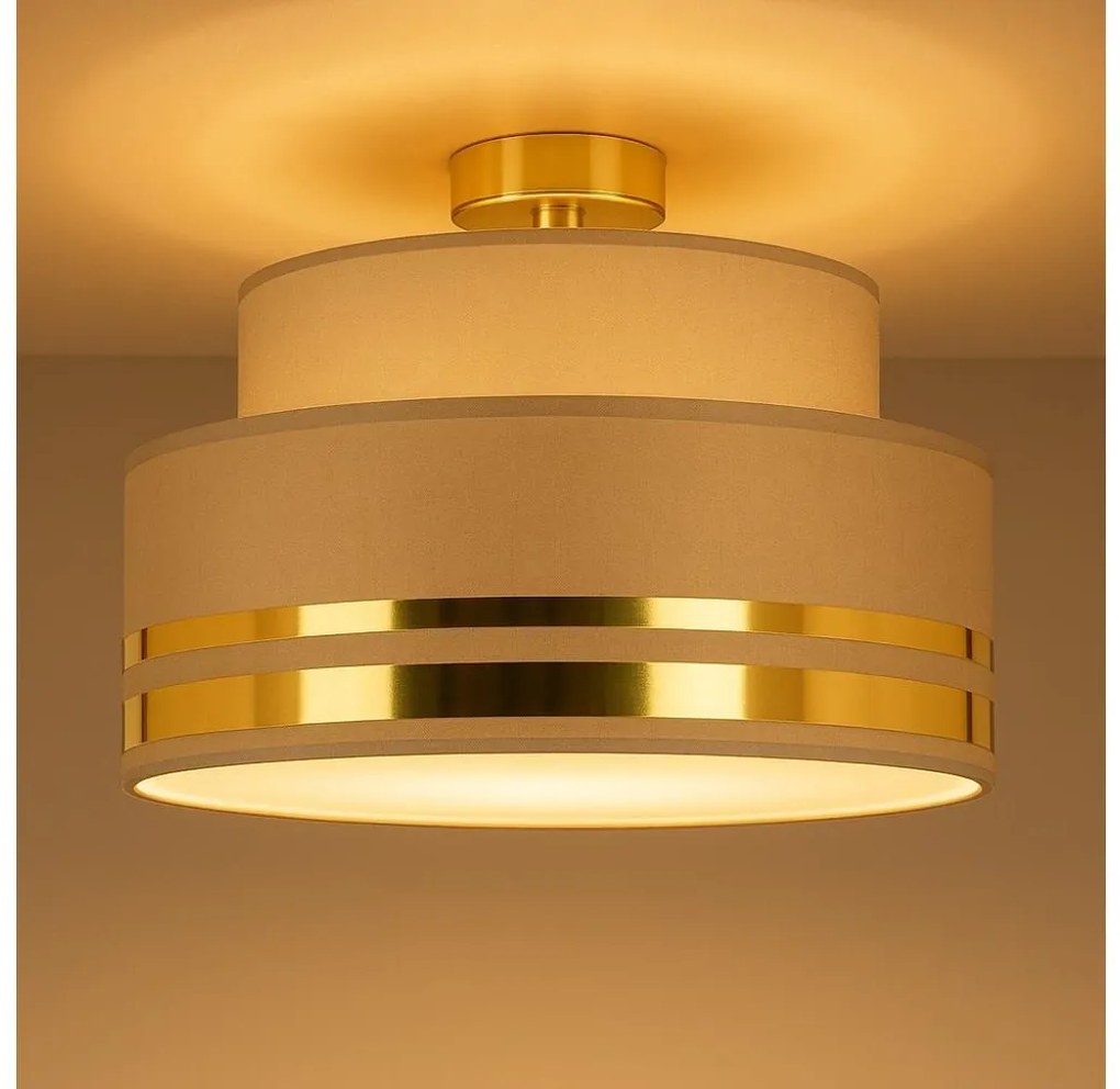 Plafoniera TAMI 1xE27/60W/230V marrone/oro