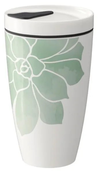 Tazza da viaggio in porcellana verde e bianca Villeroy &amp; Boch , 350 ml Like To Go - like | Villeroy &amp; Boch