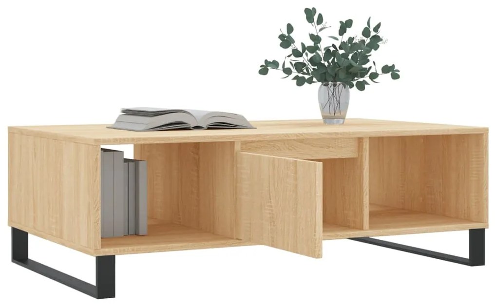 Tavolino da salotto rovere sonoma 104x60x35cm legno multistrato