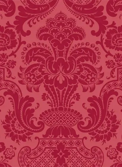 Damask Tapete Petrouchka von Cole & Son - Drawing Room Red