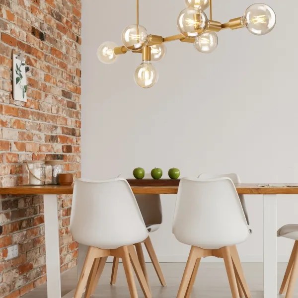 Lampadario su palo ASTRID 8xE27/60W/230V oro