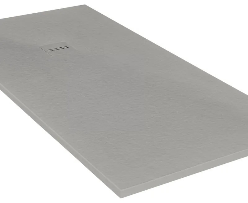 Piatto doccia MOLDCOM COMPOSITES in resina Cosmos Stone grigio L 85 x L 160 x H 4 cm opaco