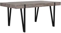 Tavolo da pranzo Piano in legno scuro Gambe a forcina in metallo Nero 150 x 90 cm Stile industriale rettangolare