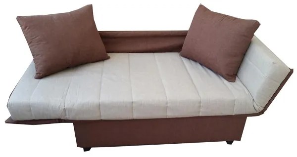 Divano PRONTOLETTO 140 cm con contenitore in tessuto BEIGE MARRONE