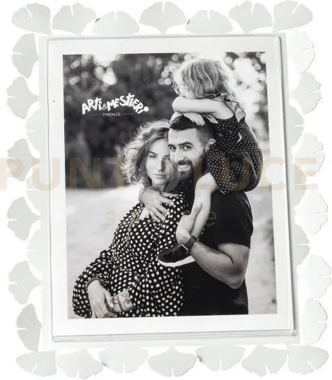 Portafoto ginkgo maxi bianco marmo