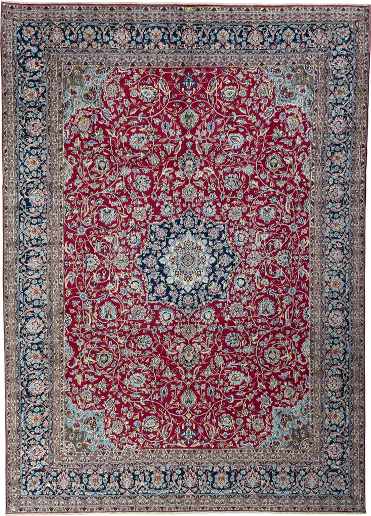 Kerman Tappeto 300 x 420 Rosso (Iran) Annodato A Mano