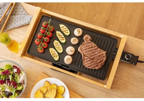 Sencor - Griglia elettrica da tavolo 1800W/230V in bambù