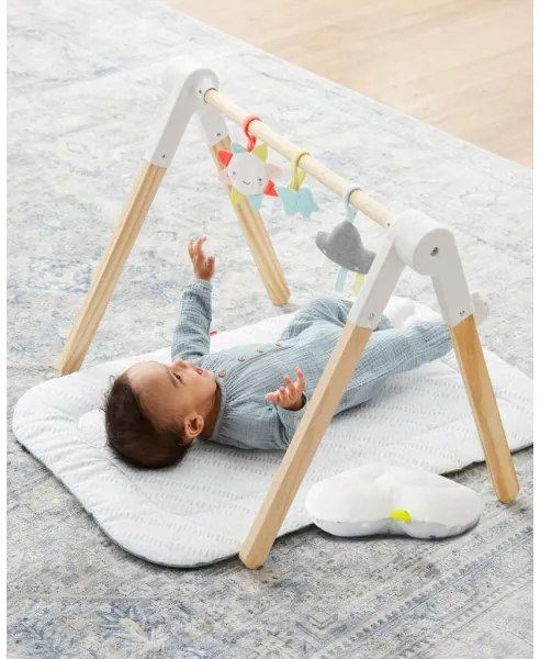 Skip Hop - Coperta per bambini per giocare con il trapezio di legno Fodera CLOUD