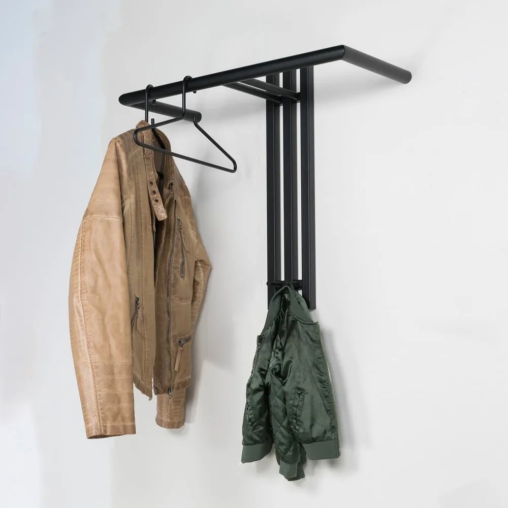 Attaccapanni da parete nero in metallo 65 cm Senza – Spinder Design