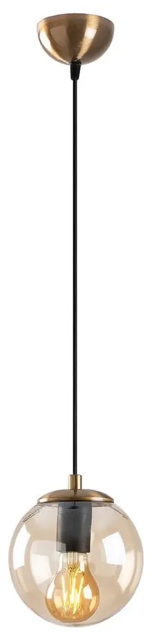 Lampadario dorato con paralume in vetro ø 15 cm Efe – Opviq lights