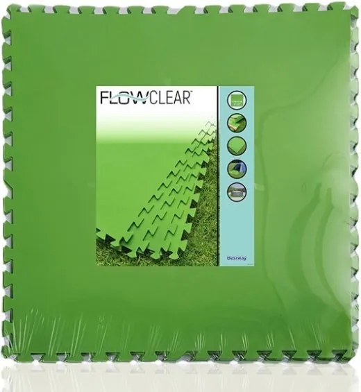 Tappeto Piscina Fuori Terra Fondo Morbido 78x78 Cm 9 Pezzi - 5,5 mq Bestway