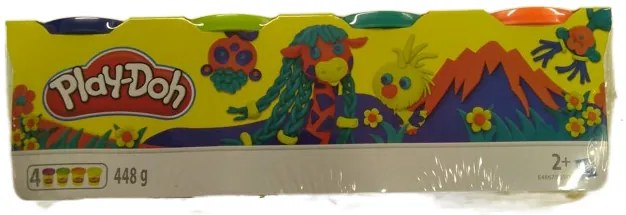 Play-Doh Plastilina 4 Vasetti Colorati - verde, turchese, blu scuro, arancione