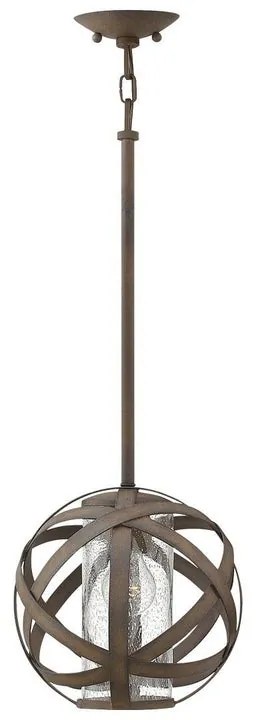 Lampione da giardino, HK-CARSON-P H 28 cm, marrone, IP44 ELSTEAD