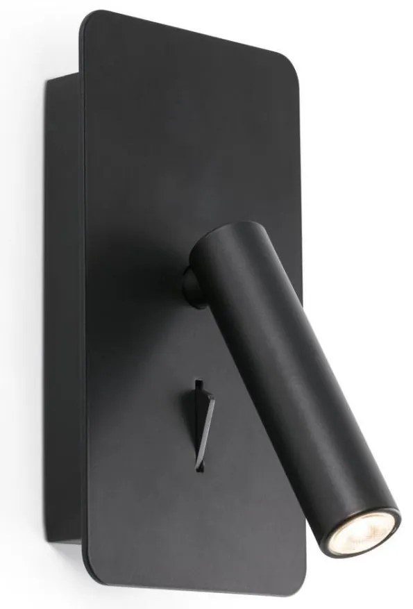 FARO 62116 - Faretto LED da muro  SUAU LED/3W/230V USB nero