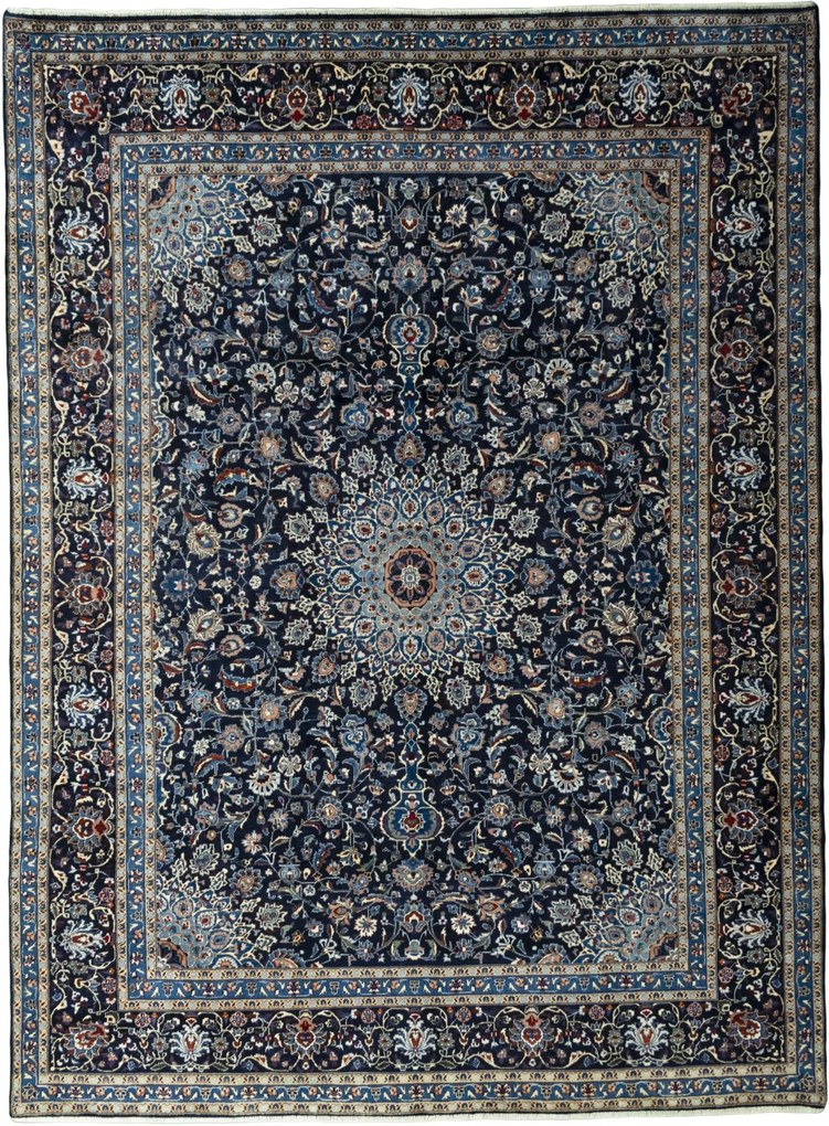 Kashmar Tappeto persiano 300 x 400 Blu (Iran) Annodato A Mano