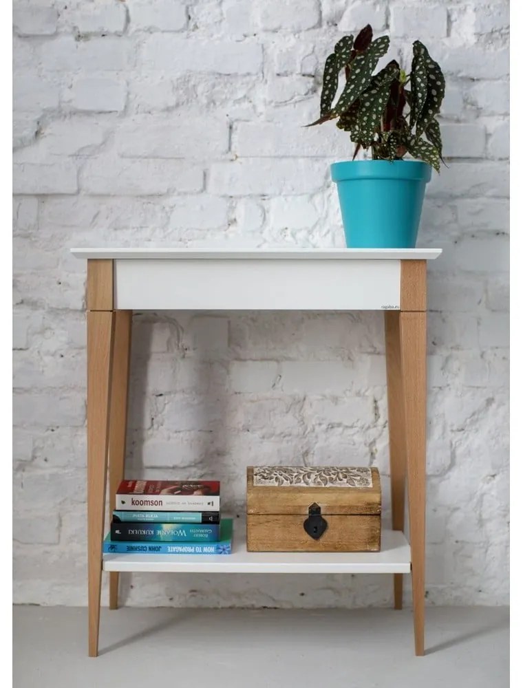 Consolle bianca, larghezza 65 cm Mimo - Ragaba