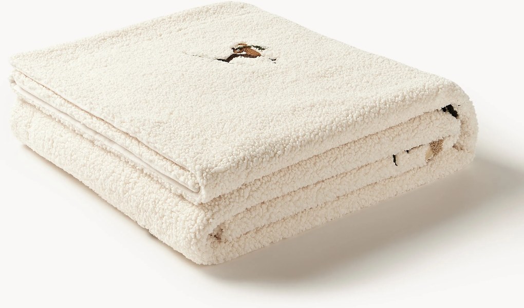 Coperta invernale teddy ricamata Aveline
