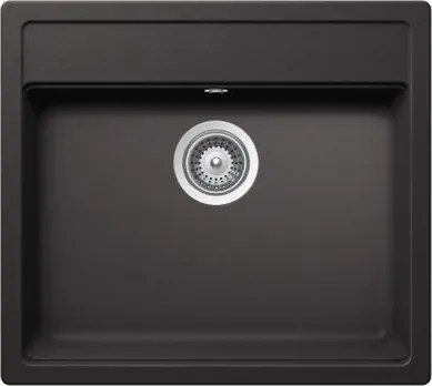 Lavello sopratop 1 vasca in quarzo nero SCHOCK Nemo N100 CRISTALITE® L 49 x L 55.2 cm