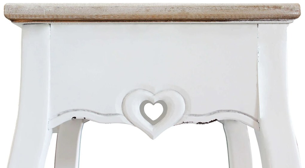 ROLAND - set 2 tavolini in legno di paulownia shabby chic