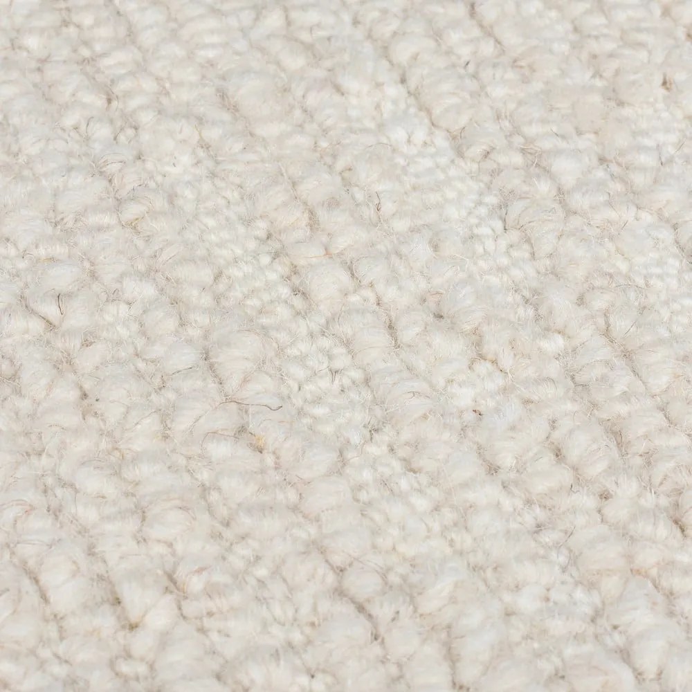 Tappeto avorio in lana tessuto a mano 120x170 cm Harris Boucle – Flair Rugs