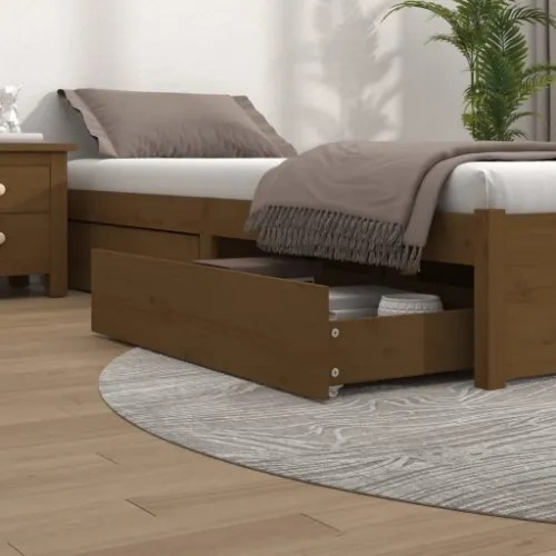 Cassettoni da Letto 4 pz in Legno Massello di Pino Miele