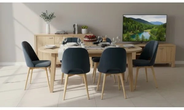 Sedia da pranzo THEO grigio scuro