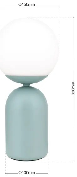 Orion LA 4-1223/1 - Lampada da tavolo STANLEY 1xE14/25W/230V ceramiche/menta