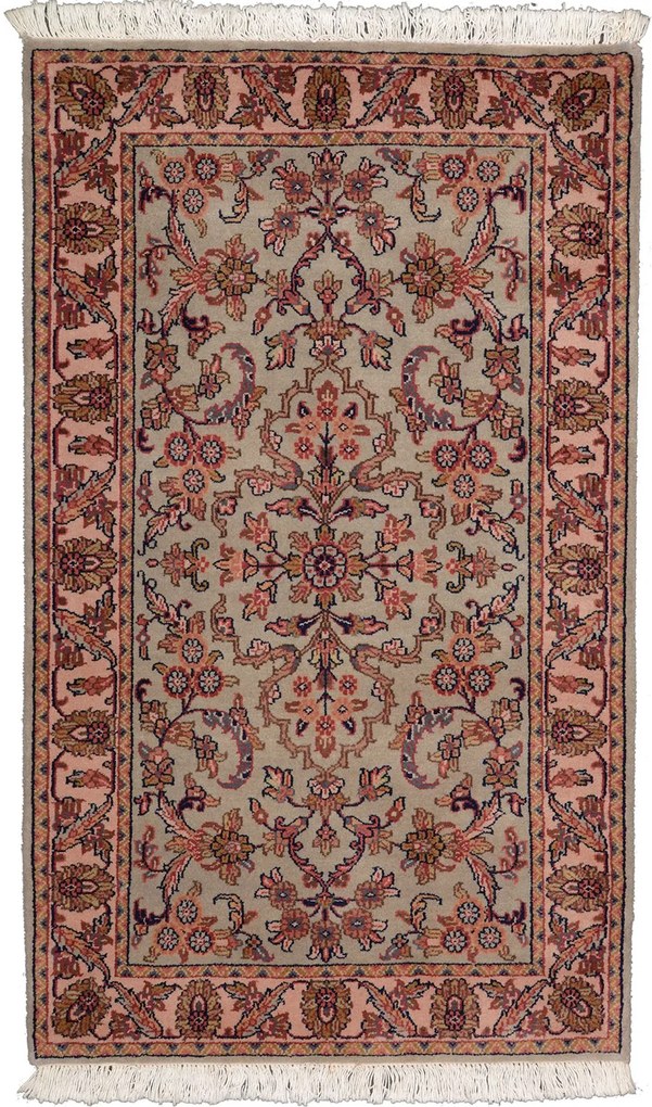 Persian Tappeto 80x130 Blu (Indian) Annodato A Mano