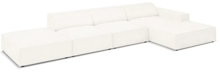 Divano angolare beige in tessuto bouclé (angolo destro) Jodie - Micadoni Home