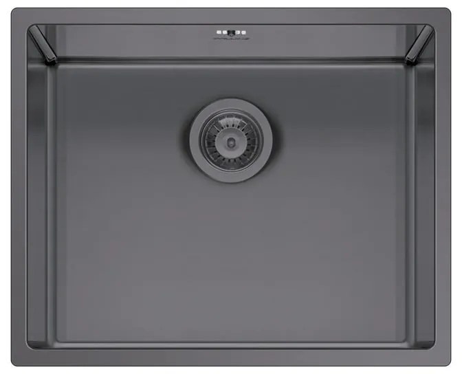Lavello sottotop 1 vasca in inox grigio PYRAMIS Astris L 40 x L 50 cm