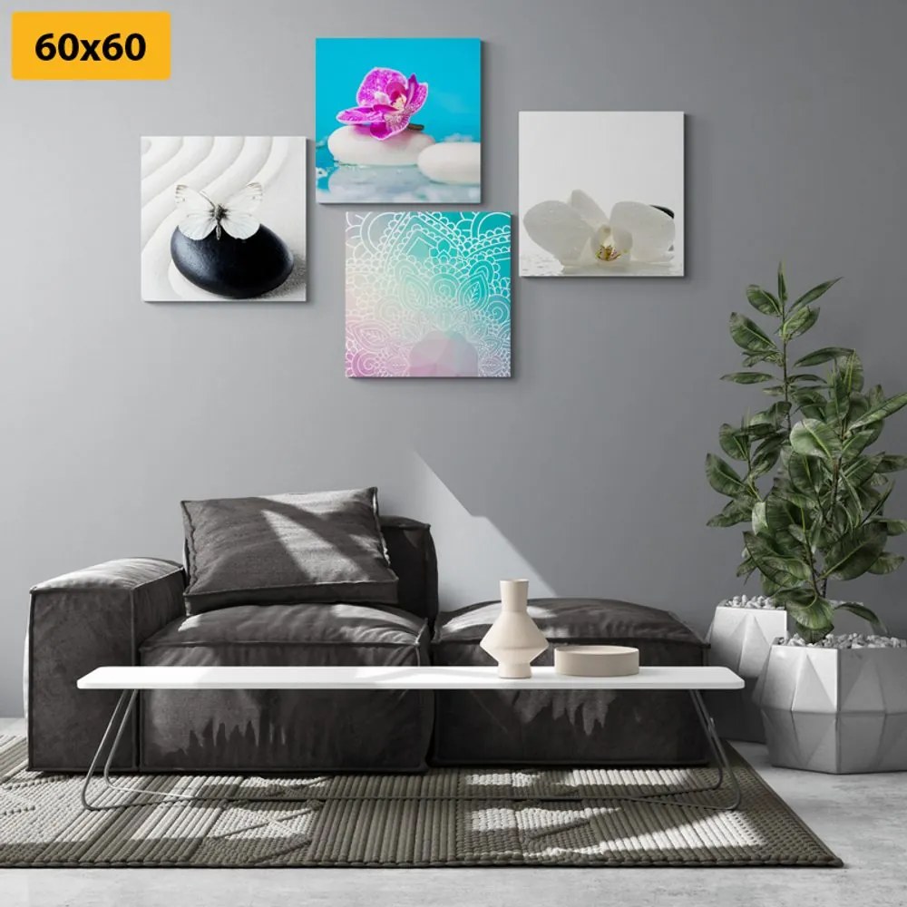 Set di quadri – Feng Shui in combinazione di colori interessante