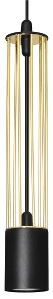 LED Lampadario su corda BARS 3xGU10/4,8W/230V nero/oro