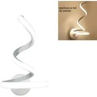 APPLIQUE LAMPADA INTERNO MODERNA PARETE MURO SPIRALE 13W LUCE CALDA ST-002