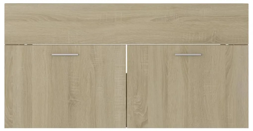 Mobile sottolavabo rovere sonoma 90x38,5x46 cm in truciolato