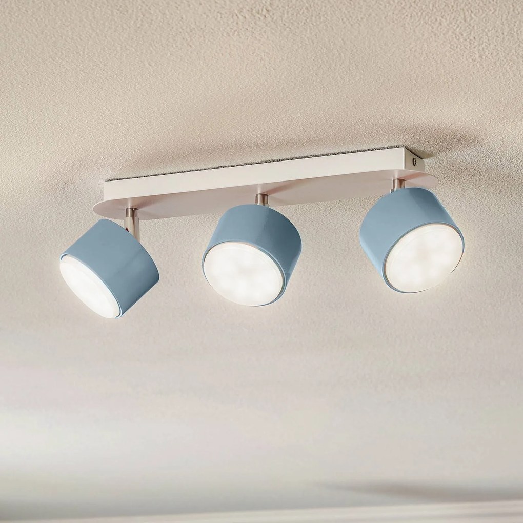 Eko-Light Faretto da soffitto Cloudy 3 luci blu