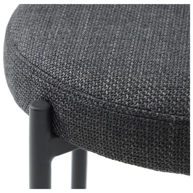 Sgabello grigio scuro in metallo impilabile Pelican – Unique Furniture