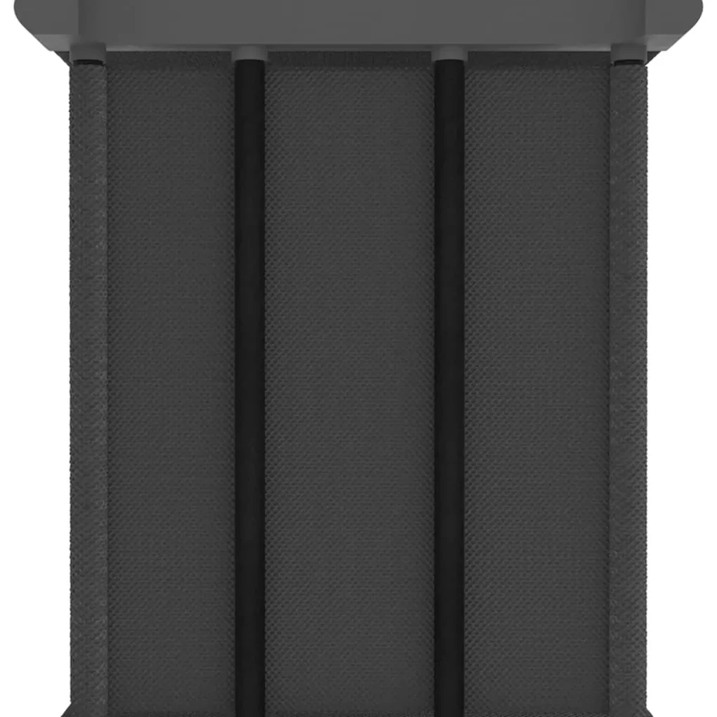 Mensola con 9 scatole a cubo grigia 103x30x107,5 cm in tessuto