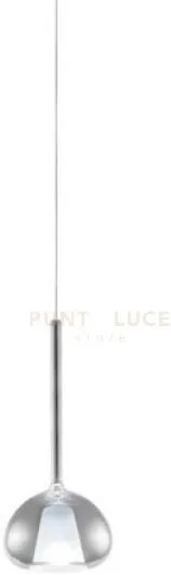 Beba lampadario a sospensione 3 luci lineare vetri piccoli cromo at...