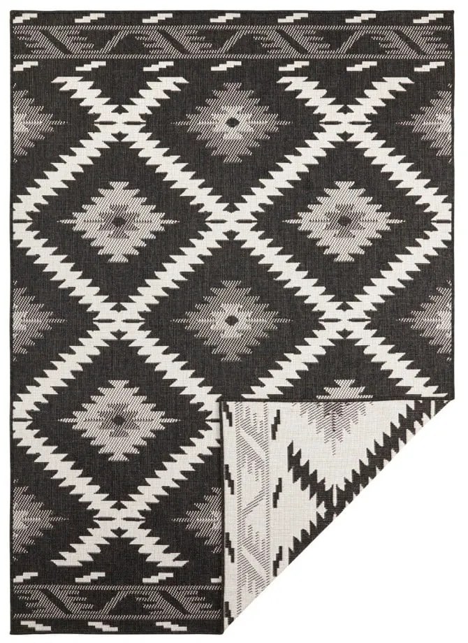 Tappeto da esterno nero e crema , 170 x 120 cm Malibu - NORTHRUGS