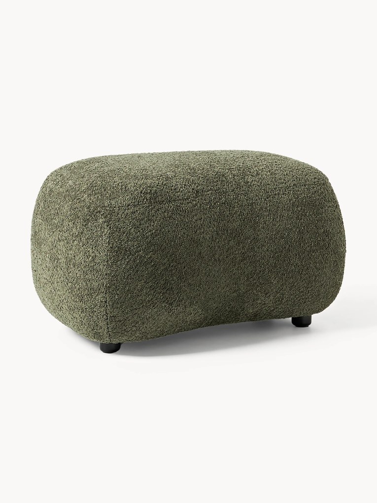 Pouf in teddy-bouclé Alba