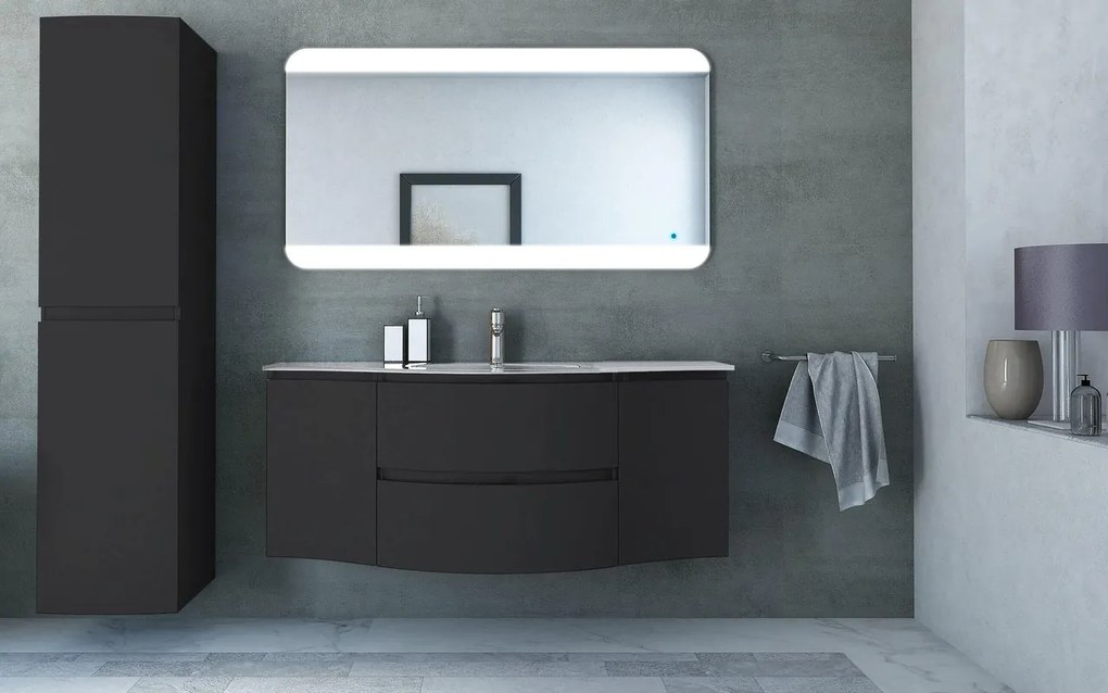 Estensione per mobile da bagno Vague 1 anta grafite L 34 x H 55 x P 41 cm