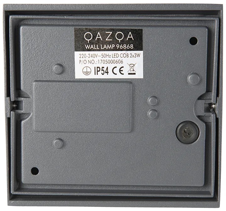 Lampada da parete esterna moderna grigio scuro con LED 2 luci IP54 - Mal