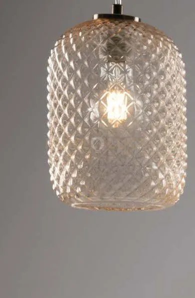 Lampadario a sospensione ashford ovale ambra 1 luce attacco e27 20x...