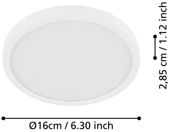 Eglo 900638 - Plafoniera da soffitto per bagno LED FUEVA LED/11W/230V IP44 bianca