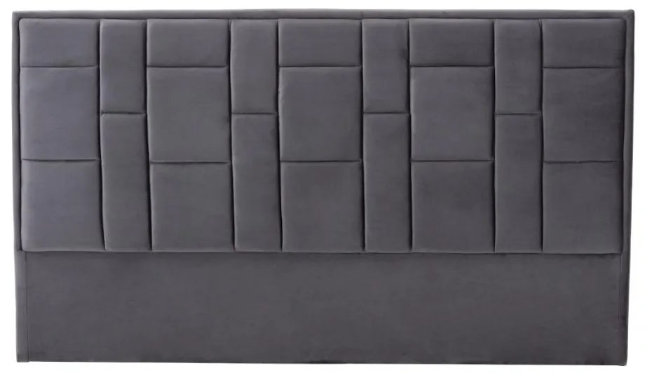Testata 160 cm Velluto Grigio scuro - HERMINE