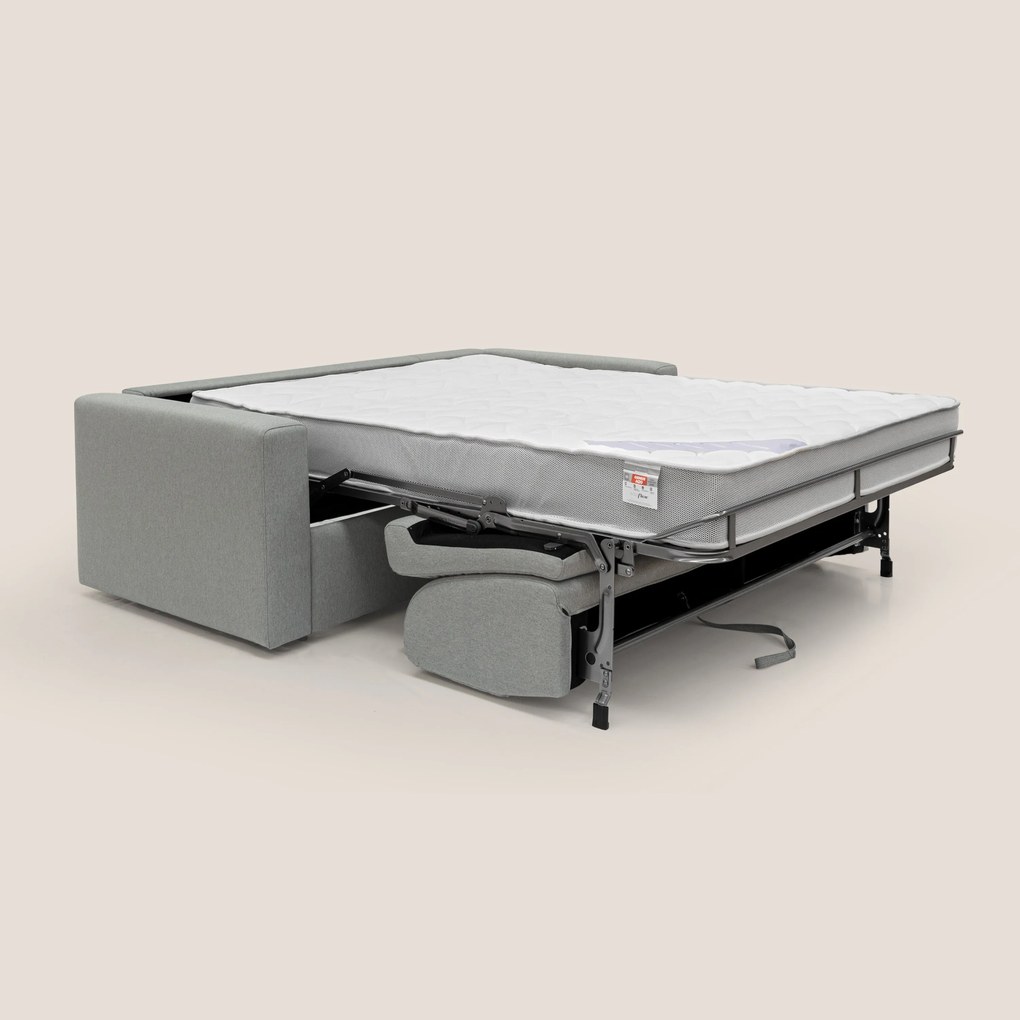 Kansas Divano letto matrimoniale alto 20 cm in tessuto impermeabile misto cotone T13 grigio