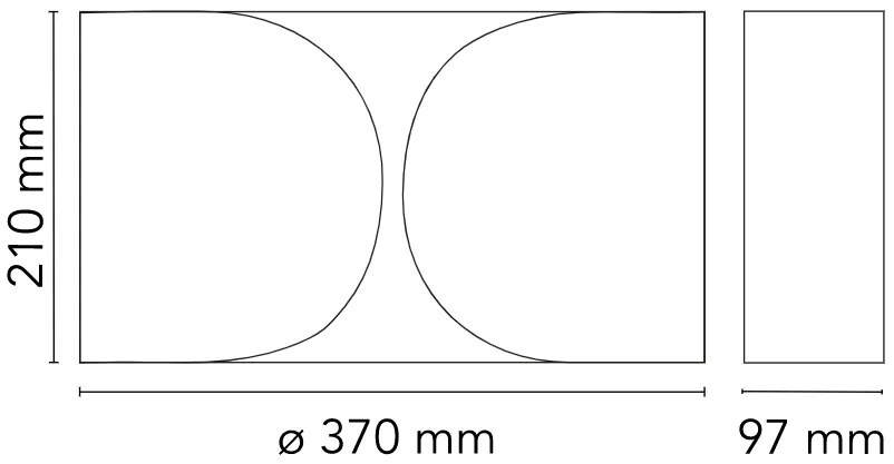 Flos Foglio Lampada da parete 37x21 a luce diretta indiretta e parzialmente diffusa in acciaio Bianco