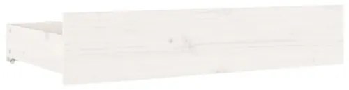 Cassettoni da Letto 4 pz in Legno Massello di Pino Bianco