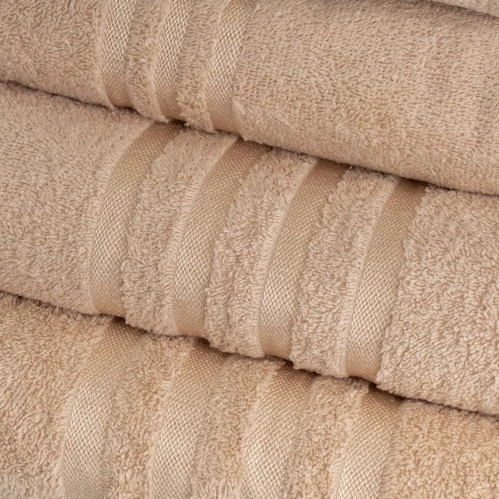 Asciugamano tipo terry beige in cotone 100x150 cm Simple – Casa Selección